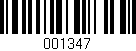 Código de barras (EAN, GTIN, SKU, ISBN): '001347'