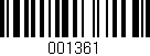 Código de barras (EAN, GTIN, SKU, ISBN): '001361'