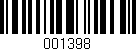 Código de barras (EAN, GTIN, SKU, ISBN): '001398'