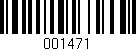 Código de barras (EAN, GTIN, SKU, ISBN): '001471'