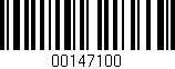 Código de barras (EAN, GTIN, SKU, ISBN): '00147100'
