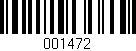Código de barras (EAN, GTIN, SKU, ISBN): '001472'