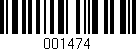 Código de barras (EAN, GTIN, SKU, ISBN): '001474'
