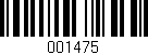 Código de barras (EAN, GTIN, SKU, ISBN): '001475'