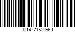 Código de barras (EAN, GTIN, SKU, ISBN): '0014771538563'
