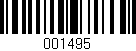 Código de barras (EAN, GTIN, SKU, ISBN): '001495'