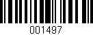 Código de barras (EAN, GTIN, SKU, ISBN): '001497'
