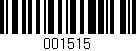 Código de barras (EAN, GTIN, SKU, ISBN): '001515'