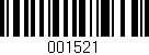 Código de barras (EAN, GTIN, SKU, ISBN): '001521'