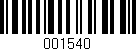 Código de barras (EAN, GTIN, SKU, ISBN): '001540'