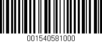 Código de barras (EAN, GTIN, SKU, ISBN): '001540581000'