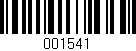 Código de barras (EAN, GTIN, SKU, ISBN): '001541'
