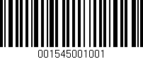 Código de barras (EAN, GTIN, SKU, ISBN): '001545001001'