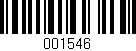 Código de barras (EAN, GTIN, SKU, ISBN): '001546'