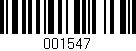 Código de barras (EAN, GTIN, SKU, ISBN): '001547'