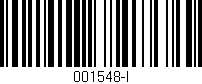 Código de barras (EAN, GTIN, SKU, ISBN): '001548-I'