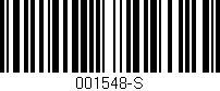 Código de barras (EAN, GTIN, SKU, ISBN): '001548-S'