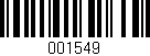 Código de barras (EAN, GTIN, SKU, ISBN): '001549'