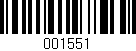 Código de barras (EAN, GTIN, SKU, ISBN): '001551'