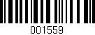 Código de barras (EAN, GTIN, SKU, ISBN): '001559'
