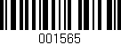 Código de barras (EAN, GTIN, SKU, ISBN): '001565'