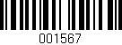 Código de barras (EAN, GTIN, SKU, ISBN): '001567'