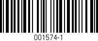 Código de barras (EAN, GTIN, SKU, ISBN): '001574-1'