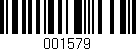 Código de barras (EAN, GTIN, SKU, ISBN): '001579'