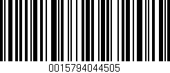 Código de barras (EAN, GTIN, SKU, ISBN): '0015794044505'