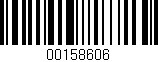 Código de barras (EAN, GTIN, SKU, ISBN): '00158606'
