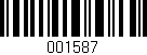 Código de barras (EAN, GTIN, SKU, ISBN): '001587'