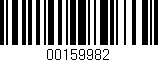Código de barras (EAN, GTIN, SKU, ISBN): '00159982'