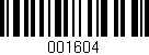 Código de barras (EAN, GTIN, SKU, ISBN): '001604'