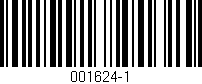 Código de barras (EAN, GTIN, SKU, ISBN): '001624-1'