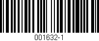Código de barras (EAN, GTIN, SKU, ISBN): '001632-1'