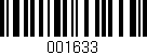 Código de barras (EAN, GTIN, SKU, ISBN): '001633'
