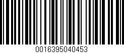 Código de barras (EAN, GTIN, SKU, ISBN): '0016395040453'
