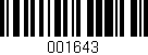 Código de barras (EAN, GTIN, SKU, ISBN): '001643'