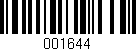 Código de barras (EAN, GTIN, SKU, ISBN): '001644'