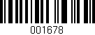 Código de barras (EAN, GTIN, SKU, ISBN): '001678'
