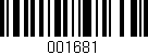 Código de barras (EAN, GTIN, SKU, ISBN): '001681'