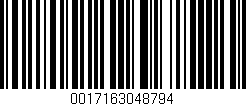 Código de barras (EAN, GTIN, SKU, ISBN): '0017163048794'