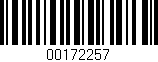 Código de barras (EAN, GTIN, SKU, ISBN): '00172257'