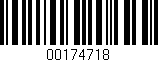 Código de barras (EAN, GTIN, SKU, ISBN): '00174718'