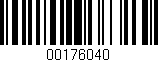 Código de barras (EAN, GTIN, SKU, ISBN): '00176040'