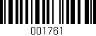 Código de barras (EAN, GTIN, SKU, ISBN): '001761'