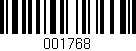 Código de barras (EAN, GTIN, SKU, ISBN): '001768'