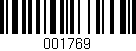 Código de barras (EAN, GTIN, SKU, ISBN): '001769'