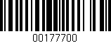 Código de barras (EAN, GTIN, SKU, ISBN): '00177700'