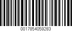 Código de barras (EAN, GTIN, SKU, ISBN): '0017854059283'